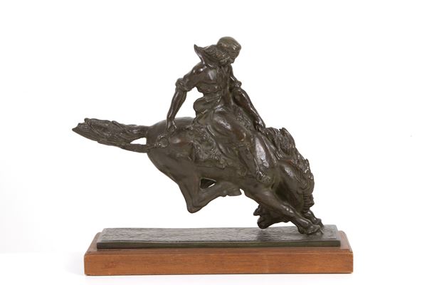 JOSE' BELLONI - Bronze sculpture "RODEO"