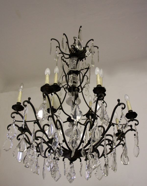 Twelve light chandelier  - Auction VisconTime Auction (n. 1035) - Viscontea Casa d'Aste