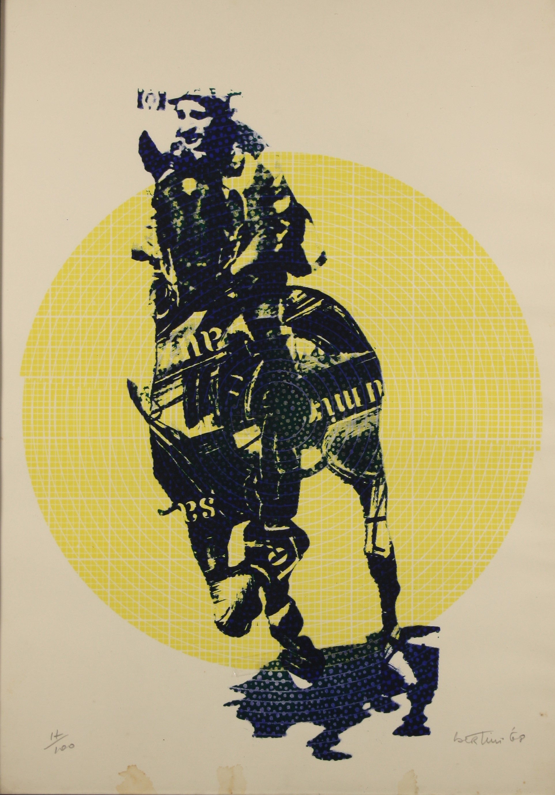 Gianni Bertini - Serigrafia "fantino''
