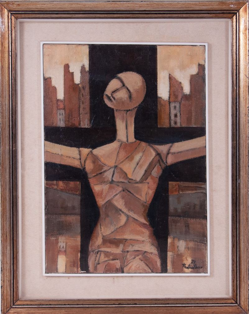 Salvatore Fratantonio - Dipinto ''manichino in Croce''