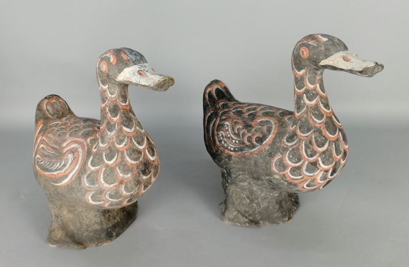 Coppia di Anatre in Ceramica
