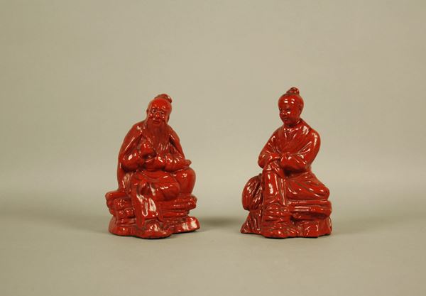 Coppia di sculture ''PERSONAGGI''
