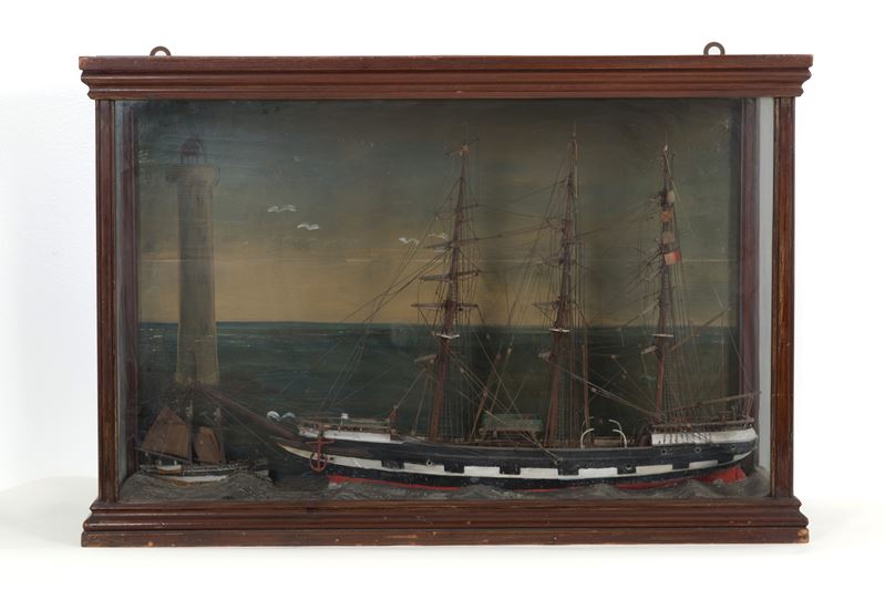 Diorama con velieri