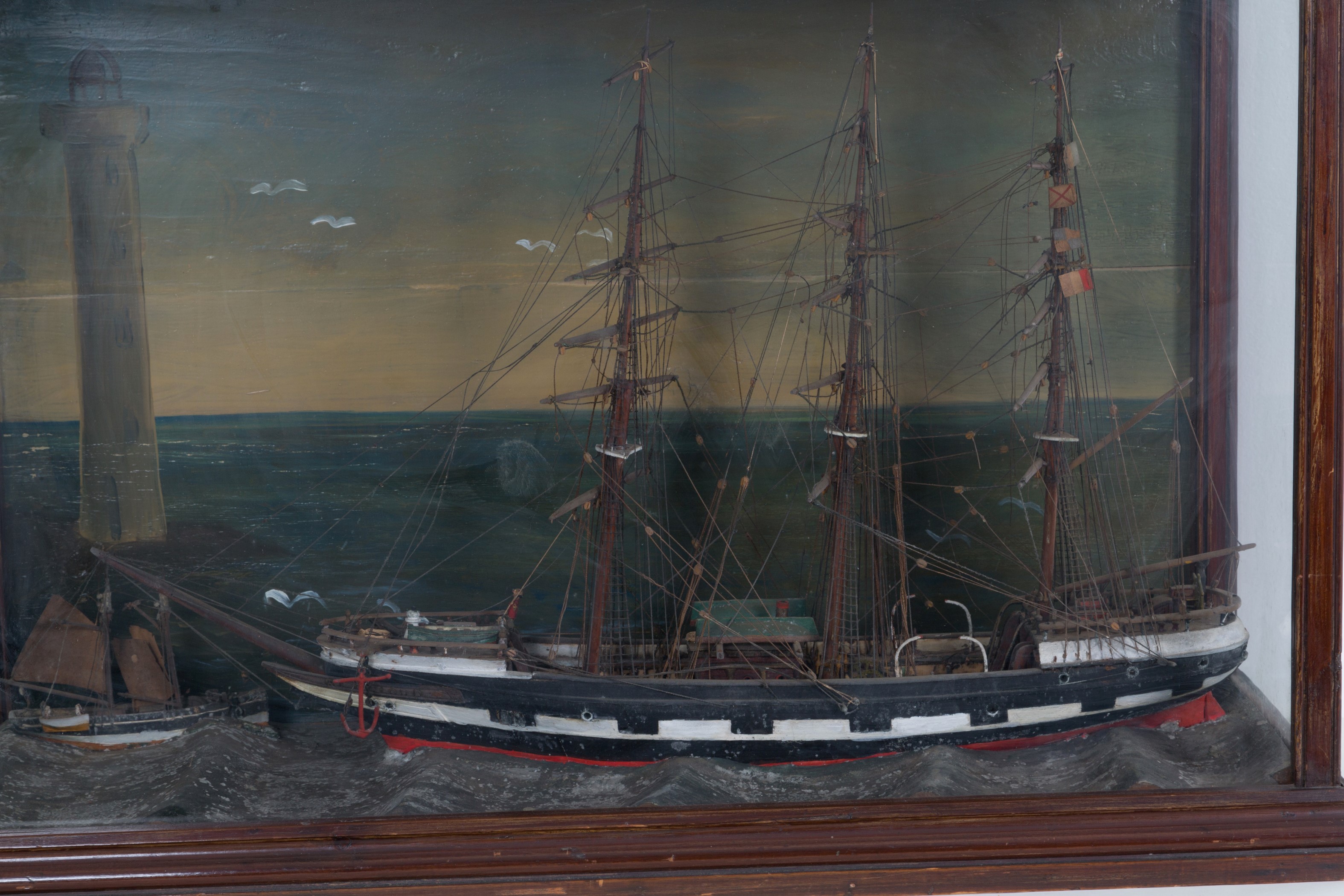 Diorama con velieri