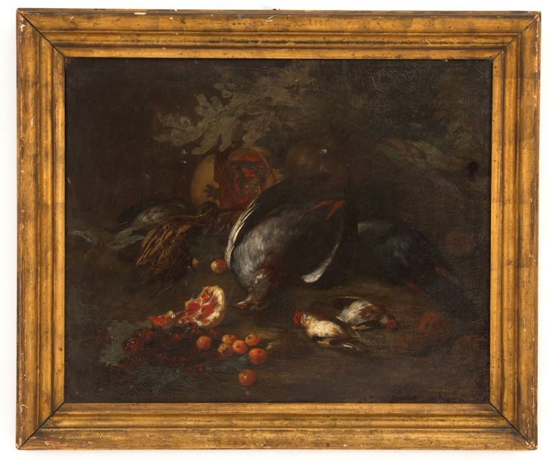 Dipinto ''natura Morta con Frutta e Cacciagione''