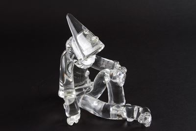 Scultura in Vetro ''arlecchino a Riposo''