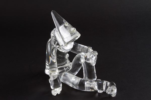 ARCHIMEDE SEGUSO - Glass sculpture "HARLEQUIN AT REST"