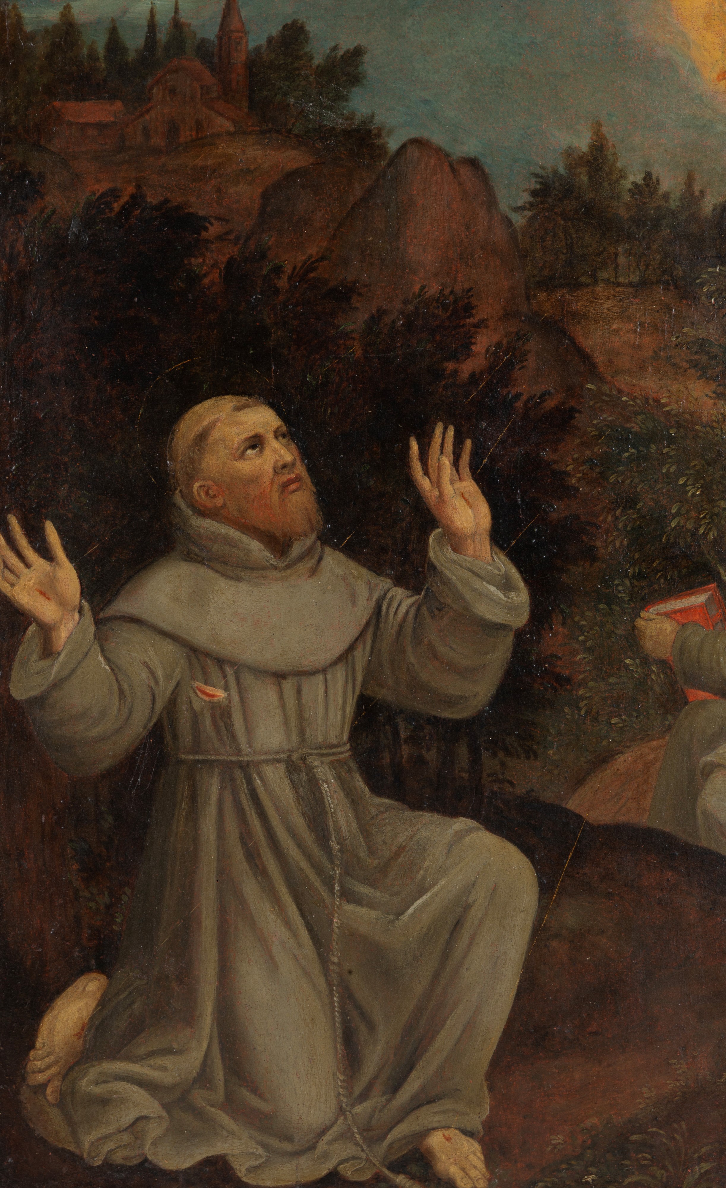 Anonimo, San Francesco riceve le stigmate, olio su tavola