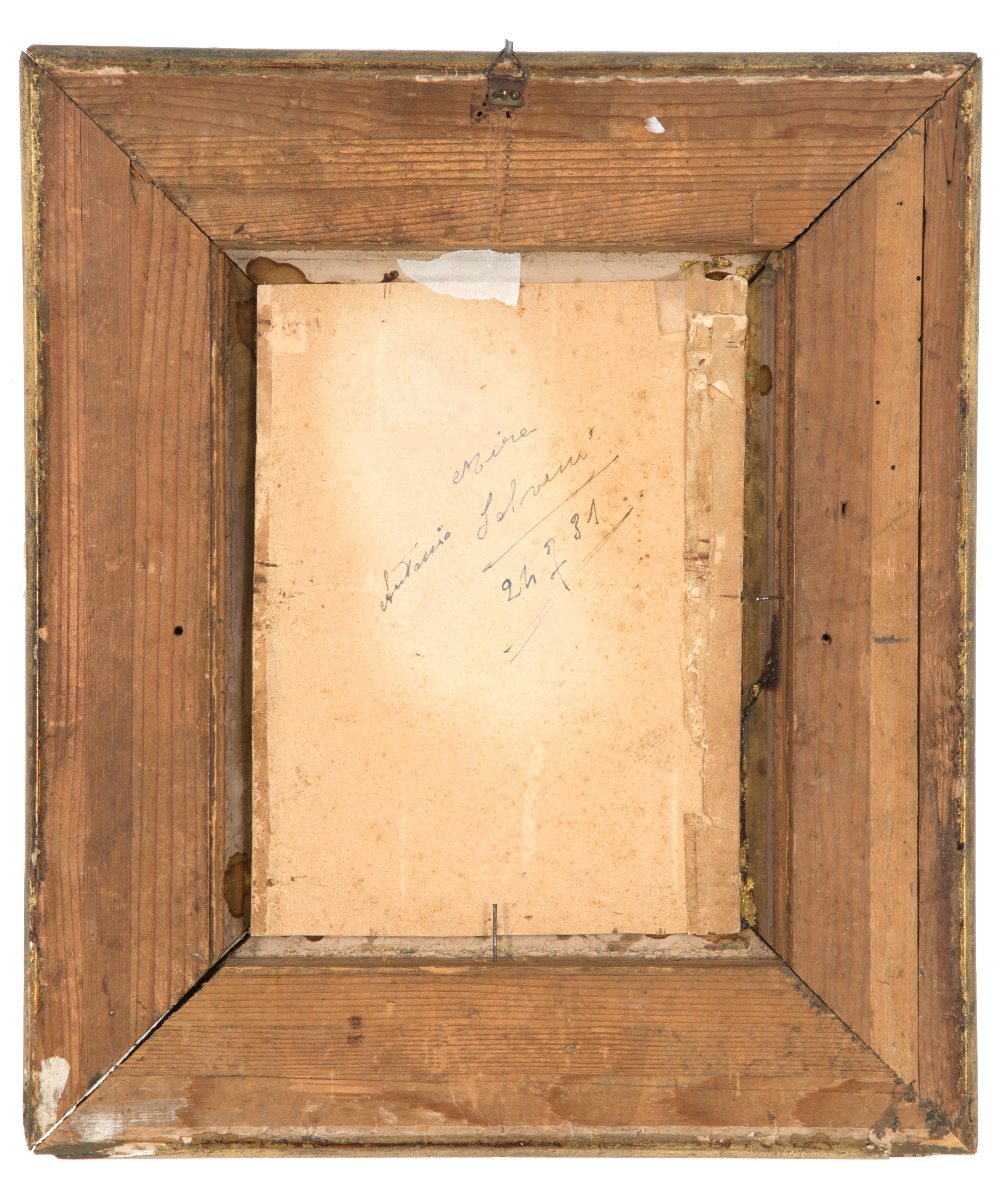 Tecnica mista ''BIMBO CON UCCELLINO IN MANO''