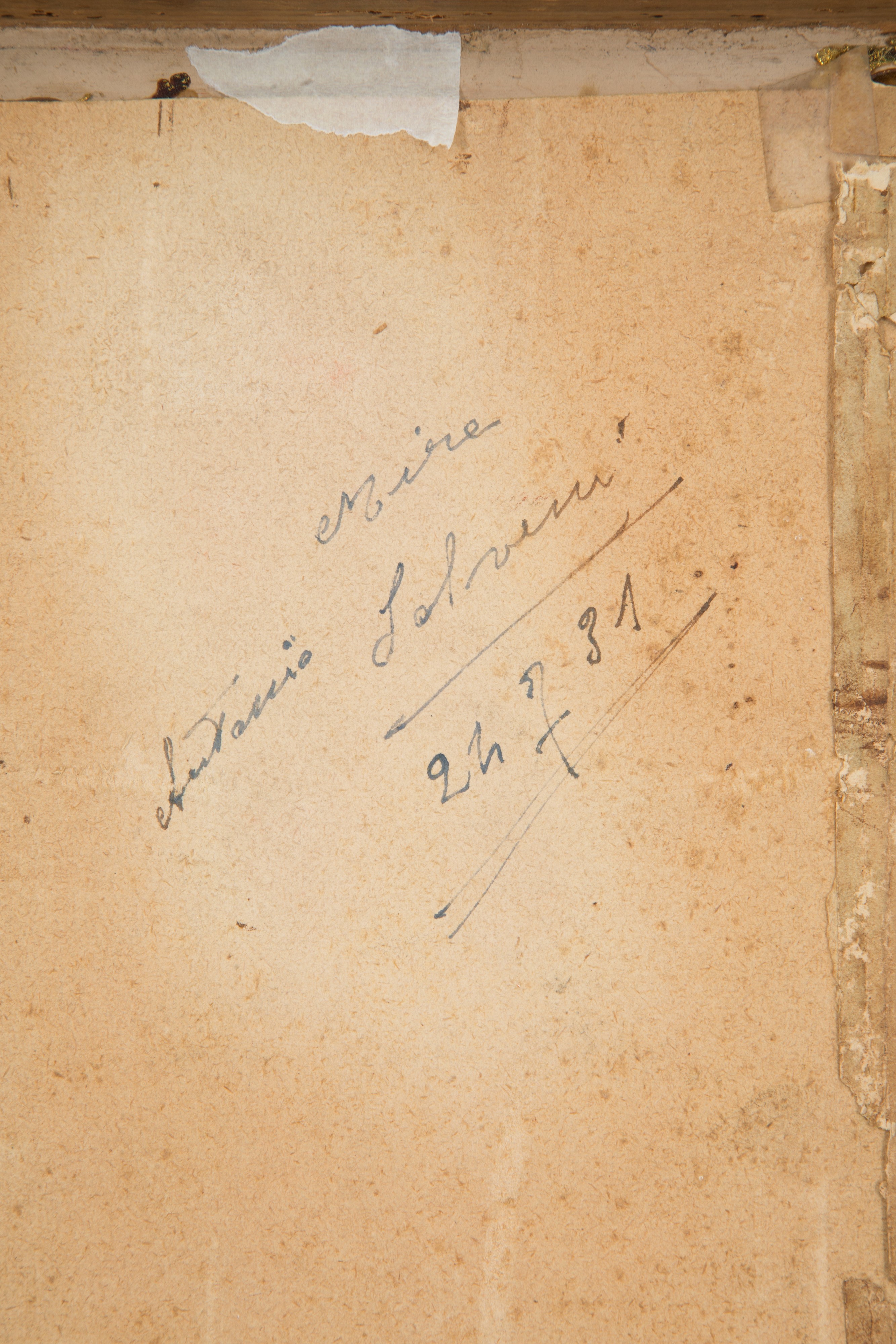 Tecnica mista ''BIMBO CON UCCELLINO IN MANO''