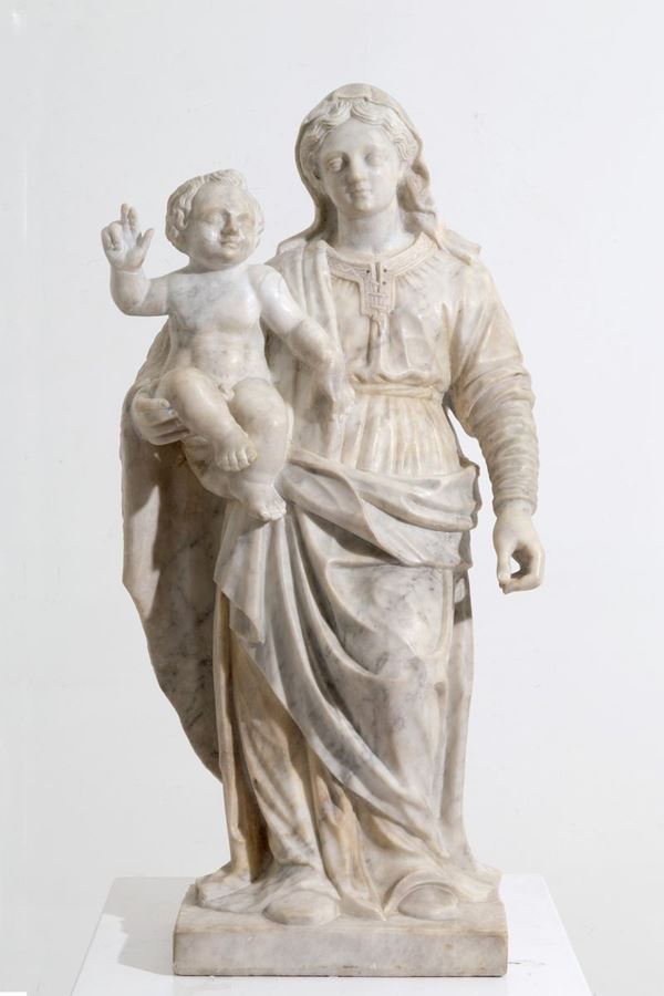 Scultura in marmo bianco statuario di Carrara 