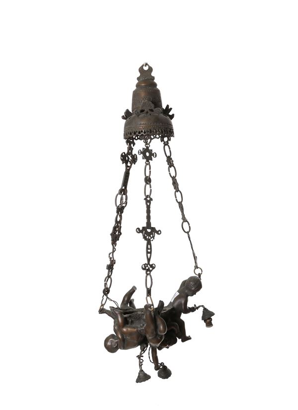 Lampadario in bronzo
