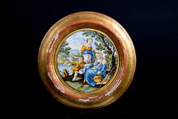 Majolica "FAMILY OF FISHERMEN"