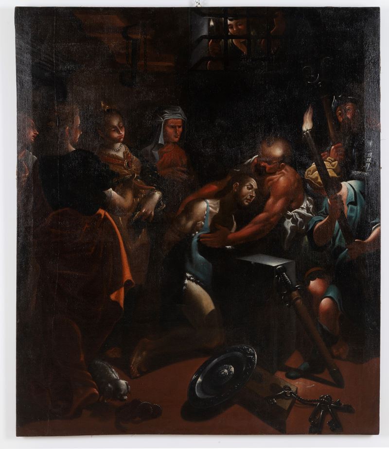 Luca Cattapane - Dipinto ''preparativi per la Decollazione di Giovanni Battista''