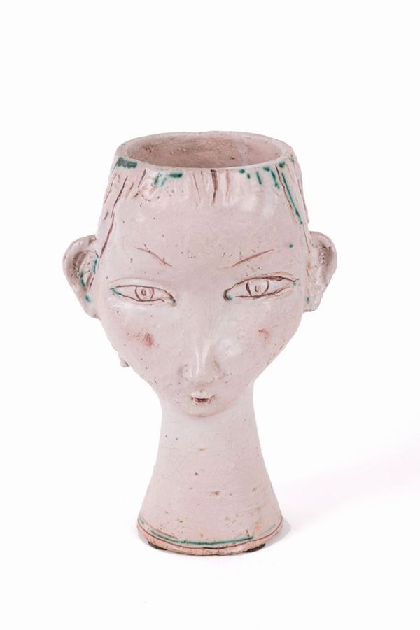 GIOVANNI PETUCCO - Ceramic sculpture raff. ''HEAD''