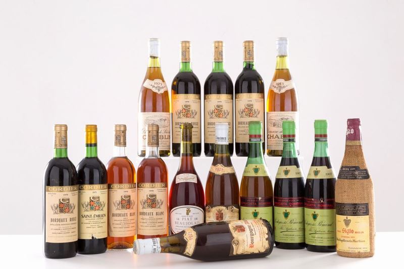 Selezione Francia e Spagna. - Bordeaux Cordier Rouge 1970 (4 bt) - Bordeaux ...