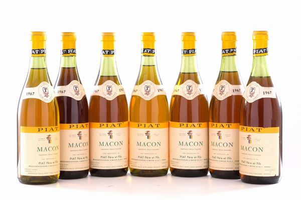 Piat Macon 1967 (7 bt)....  - Asta MILANO DECOR - Asta di Antiquariato, Vini e Distillati - Viscontea Casa d'Aste