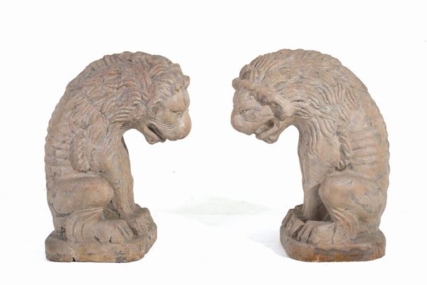 Pair of sculptures