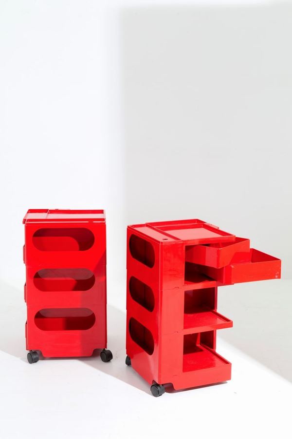 JOE COLOMBO - Pair of bookcases