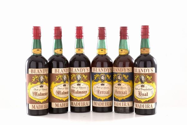 Selezione Blandy's Madeira 1962 (6 bt). 
- Duke of Sussex Sercial Madeira 1962...  - Asta MILANO DECOR - Asta di Antiquariato, Vini e Distillati - Viscontea Casa d'Aste