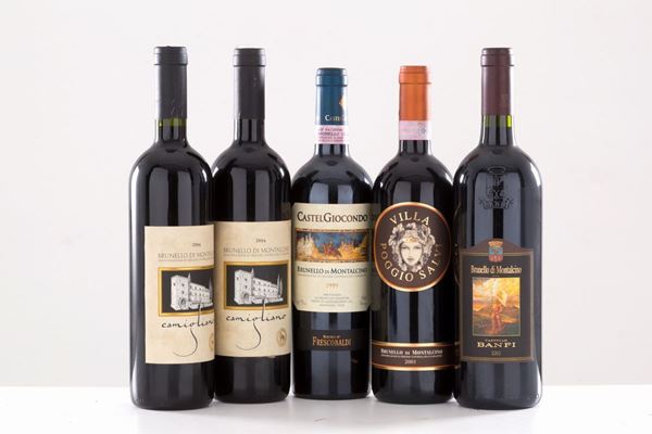 Selezione Brunello di Montalcino (5 bt). 
- Camigliano 2004 (2 bt)
- Castelgi...  - Auction MILANO DECOR - Antiques, Wine and Spirits Auction - Viscontea Casa d'Aste