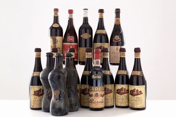 Selezione Barolo (16 bt).
- Marchese Villadoria 1958 (1 bt)
- Cappellano 1958...
