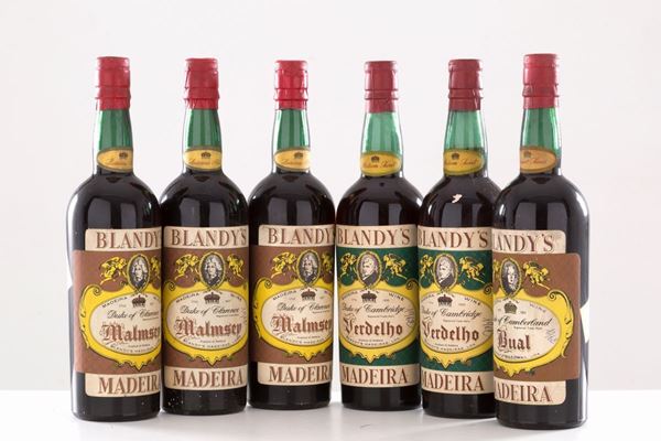 Selezione Blandy's Madeira 1962 (6 bt).
- Duke of Cumberland Bual (1 bt)
- Du...  - Auction MILANO DECOR - Antiques, Wine and Spirits Auction - Viscontea Casa d'Aste