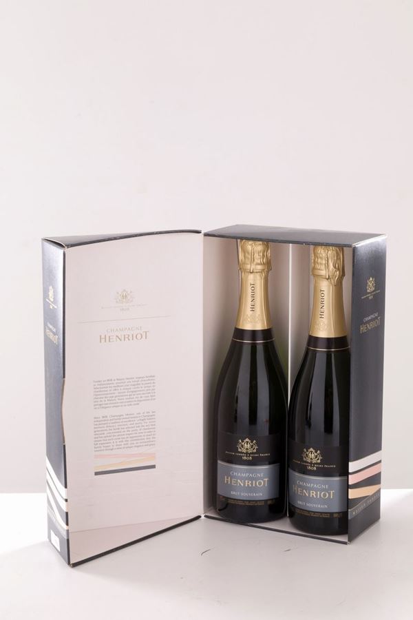 Champagne Henriot (2 bt). In cofanetto doppio originale....
