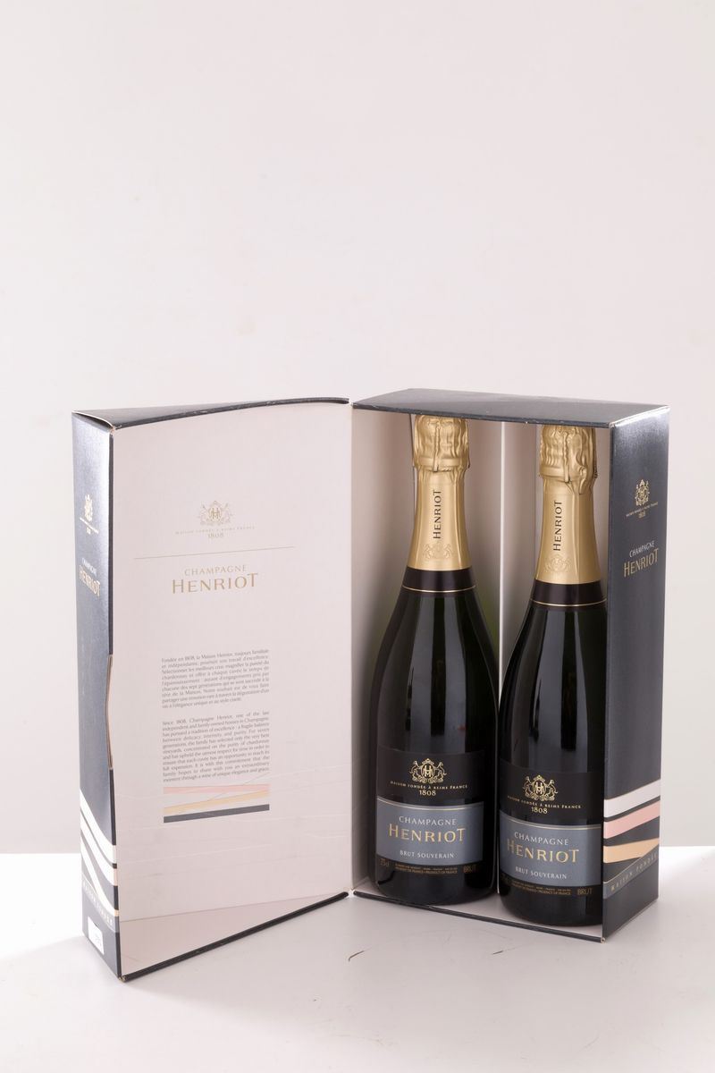 Champagne Henriot (2 bt). In cofanetto doppio originale....