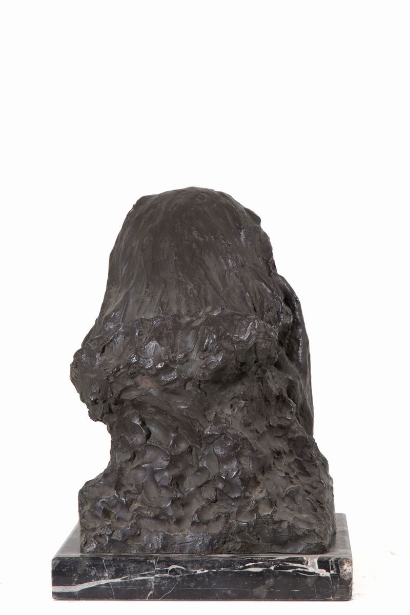 Scultura in Bronzo Patinato Raff. ''pensatore''. Firmato R. Matte in Basso a Si...