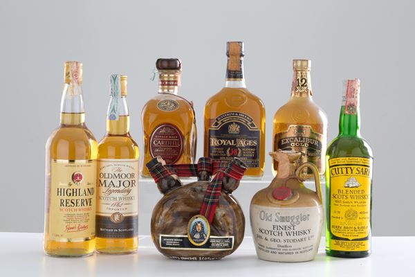 Selezione whisky scozzesi (8 bt).
- Highland Reserve (1 bt da 1 lt.)
- Oldmoo...