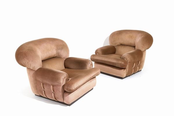 D. RADAELLI - Two Woops velvet armchairs