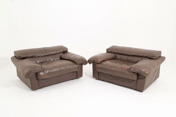 AFRA  e TOBIA SCARPA - Two Erasmo armchairs for B&B
