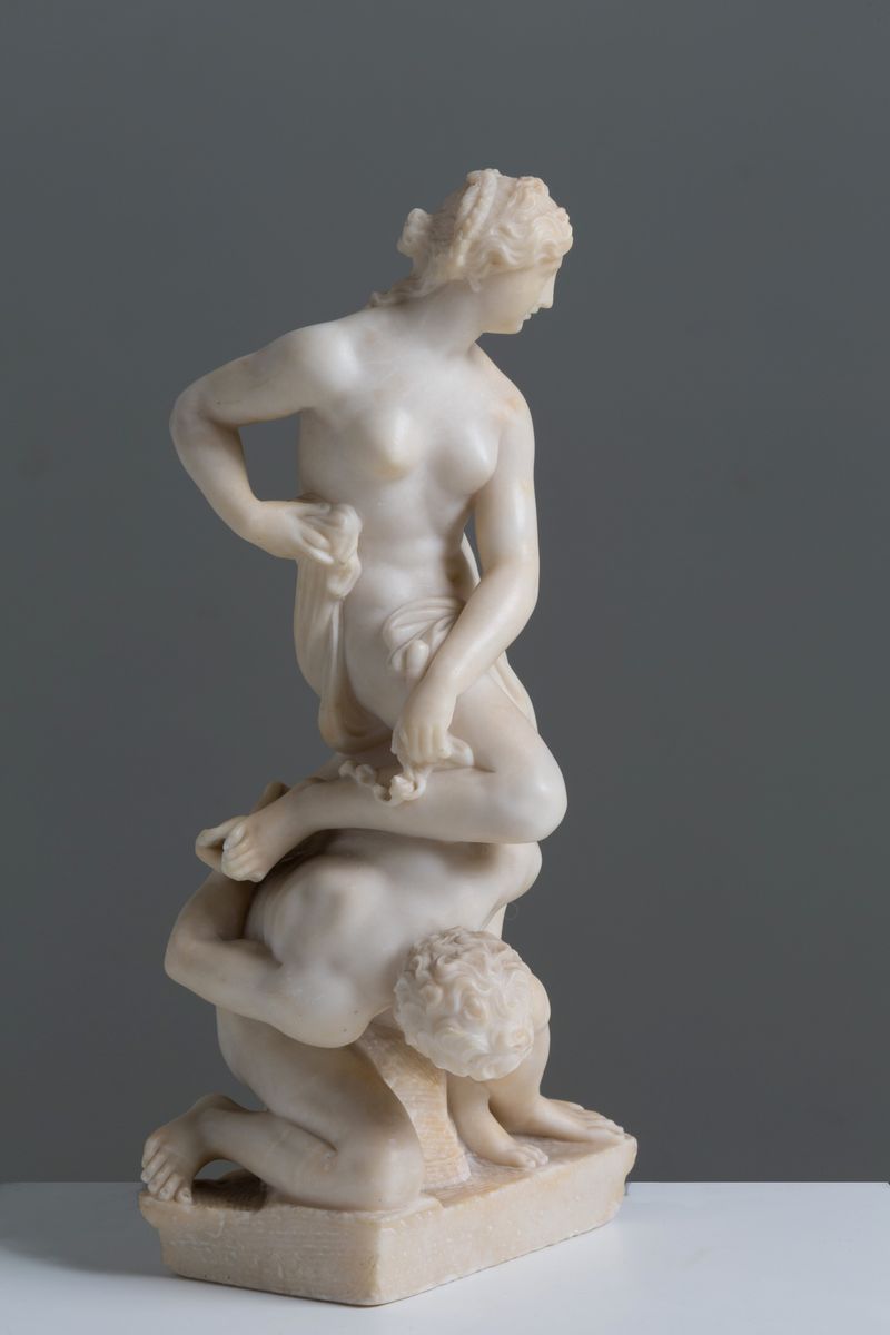 Scultura in Alabastro Raff. ''firenze Vittoriosa su Pisa''. Copia da Giambologn...