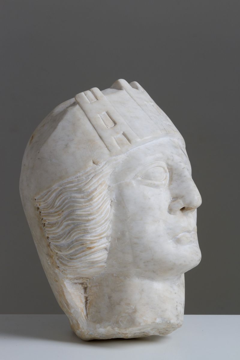 Scultura in Marmo Raff. ''testa Maschile''. Inizi XX Secolo. ...
