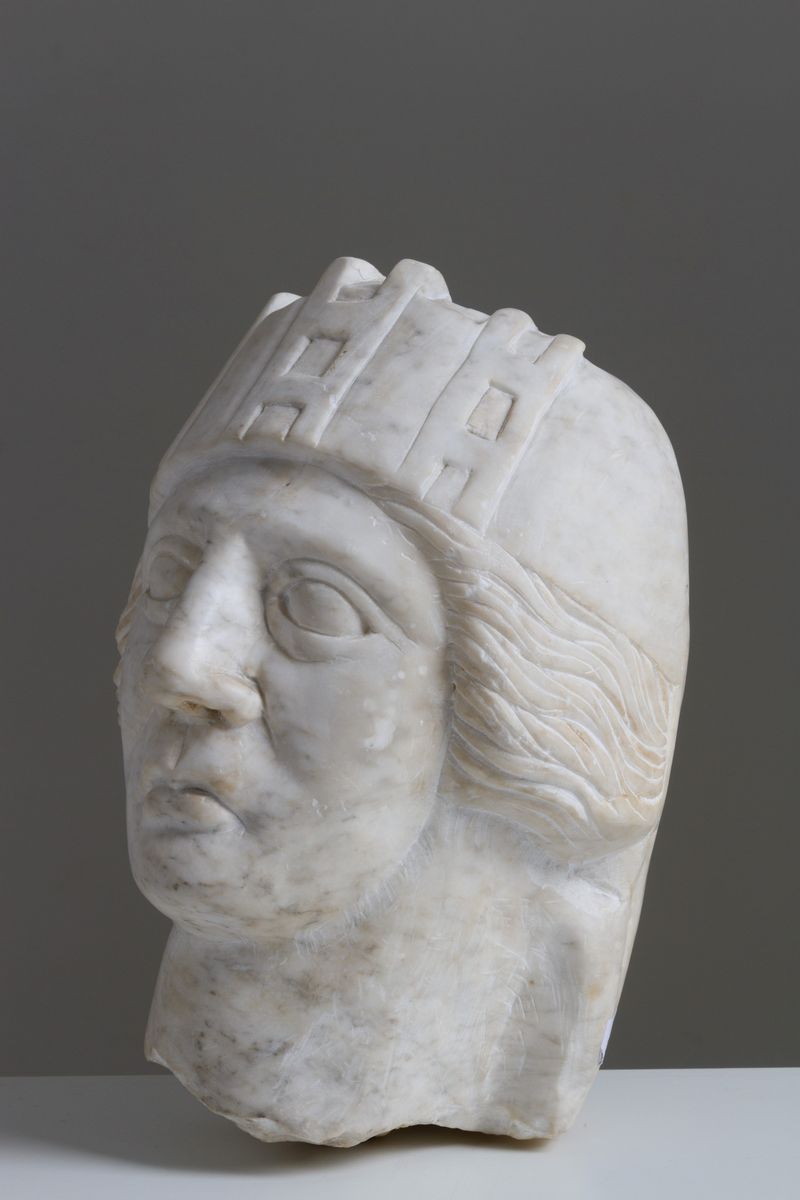 Scultura in Marmo Raff. ''testa Maschile''. Inizi XX Secolo. ...