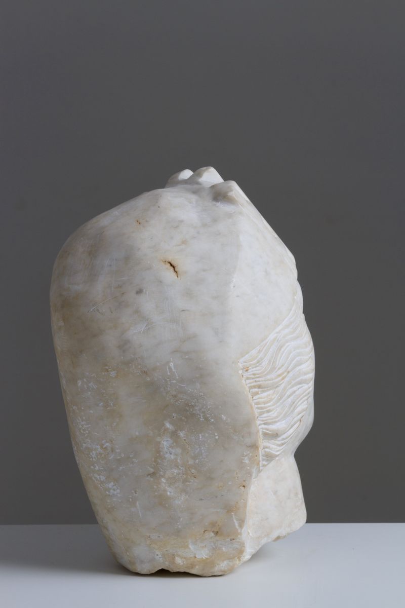 Scultura in Marmo Raff. ''testa Maschile''. Inizi XX Secolo. ...