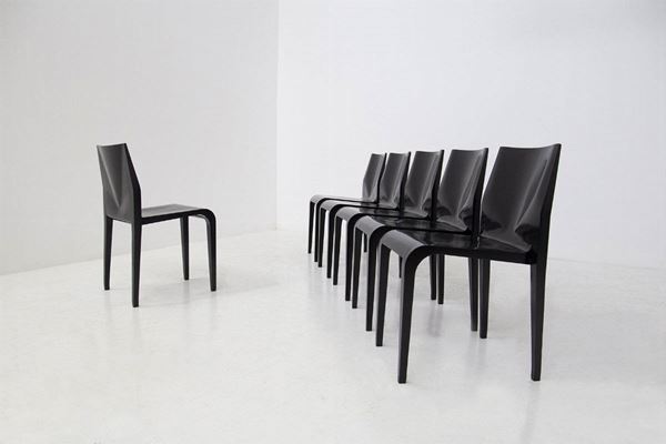 RICCARDO BLUMER - Sei sedie impilabili modello La Leggera per ALIAS