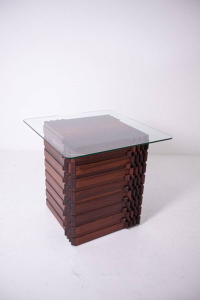 Tavolo-scultura Diamante per Frigerio di Desio
