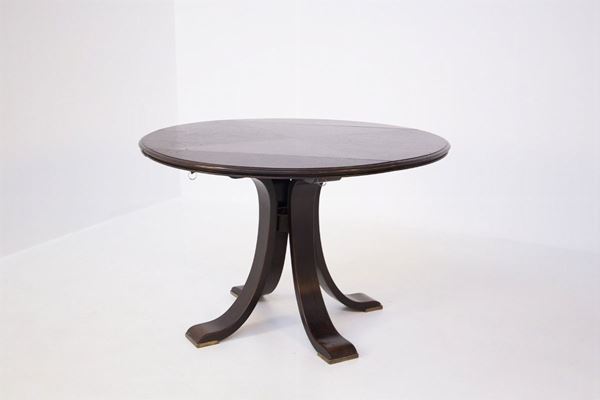 OSVALDO BORSANI - Round folding table in painted wood