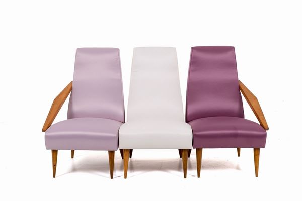 GIO PONTI - Three armchairs for BOUCHER AND FILS EDITION