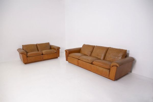 TITINA AMMANNATI &amp; GIAMPIERO VITELLI - Two two and three seater sofas in leather