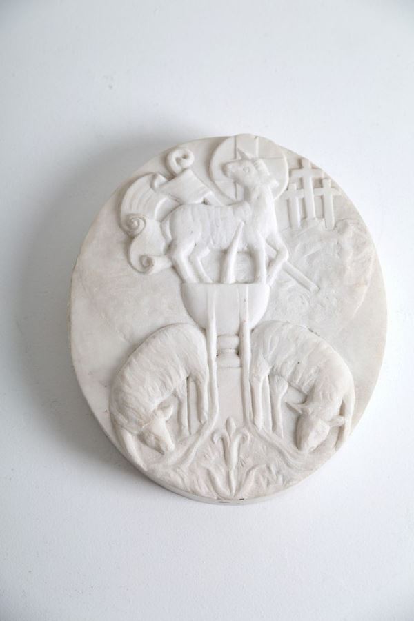 Marble medallion "AGNUS DEI''