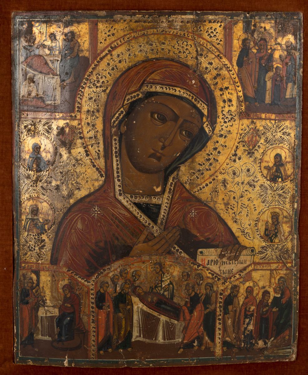 Icona su Legno Raff. ''madonna e Santi''