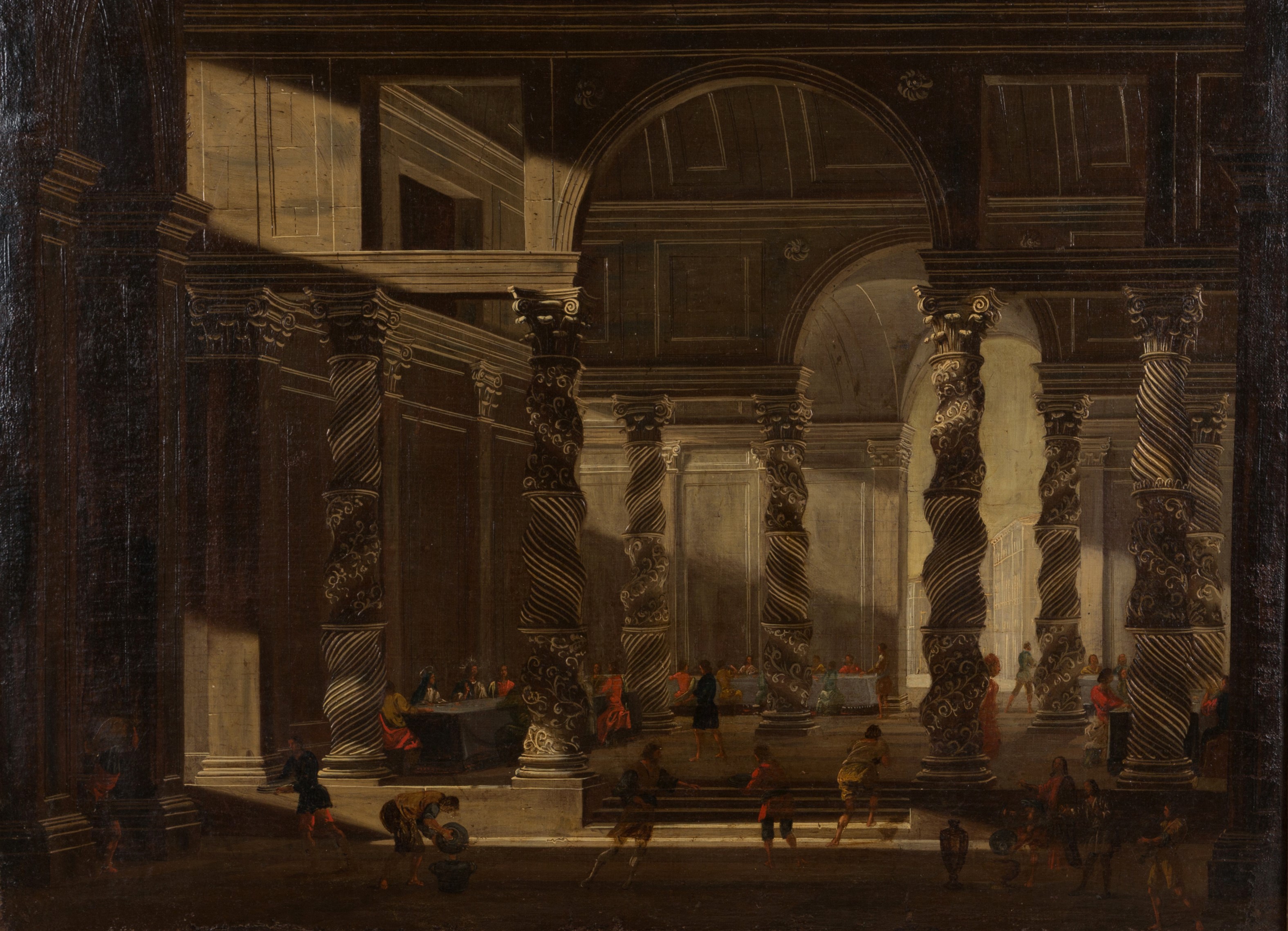 Viviano Codazzi - Dipinto Olio su Tela ''nozze di Cana''
