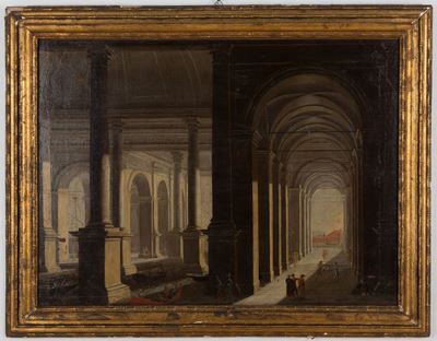 Scuola Romana del XVIII Secolo. Dipinto Olio su Tela