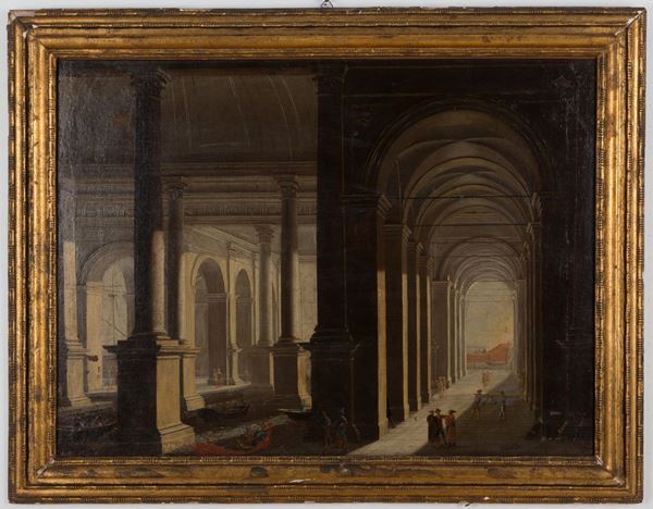 SCUOLA ROMANA DEL XVIII SECOLO. Dipinto olio su tela
