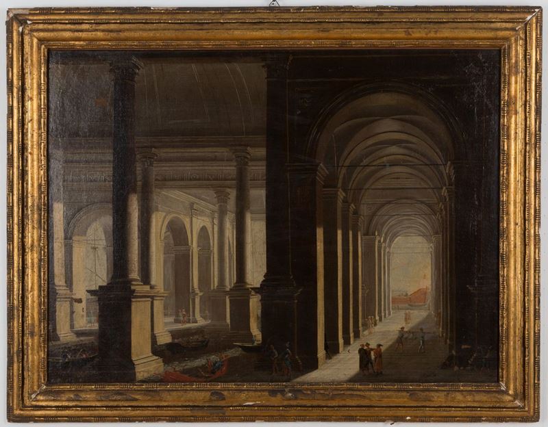 Scuola Romana del XVIII Secolo. Dipinto Olio su Tela