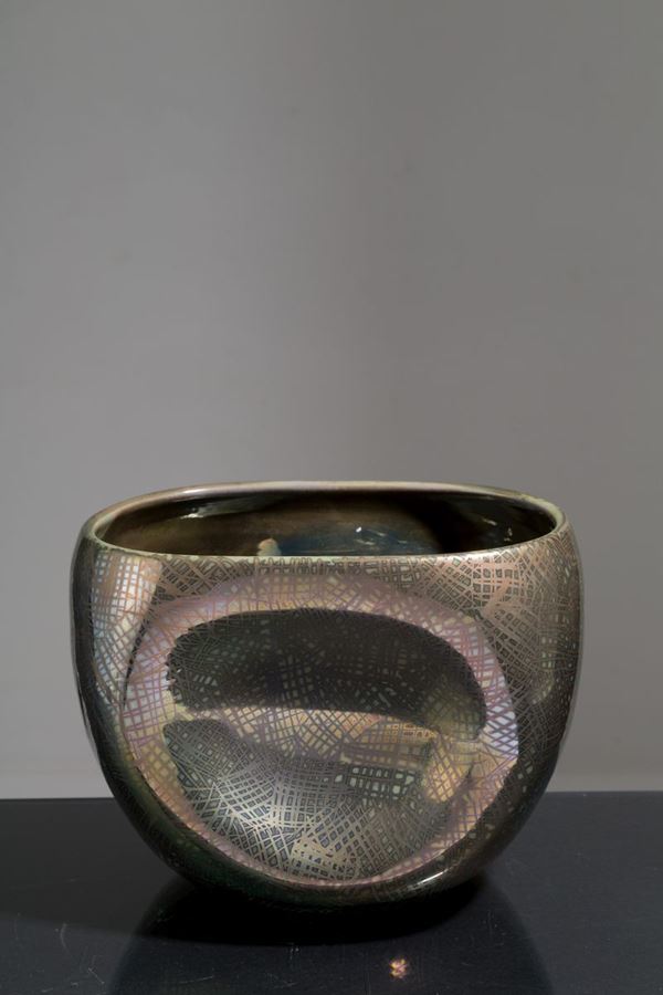 CORRADO CORRADI DELL'ACQUA - CORRADO CORRADI DELL'ACQUA (Milano, 1905 - Varese, 1982) per AZUCENA. Vaso in ceramica 