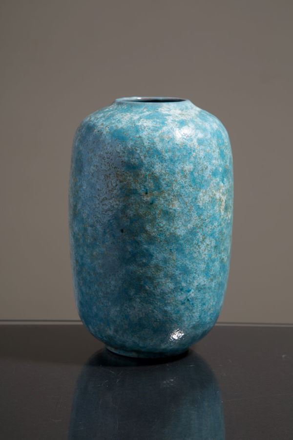 MARCELLO FANTONI (Firenze, 1915-2011). Vaso in ceramica turchese